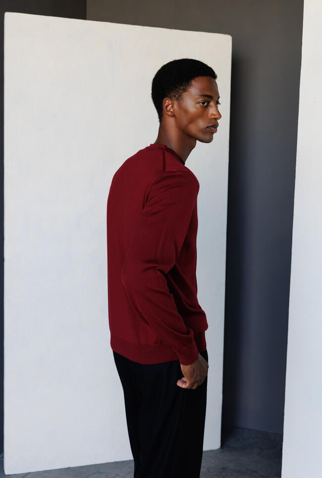Cardigan in pura lana pettinata ESSENTIAL - Ferrante | img vers.1300x/