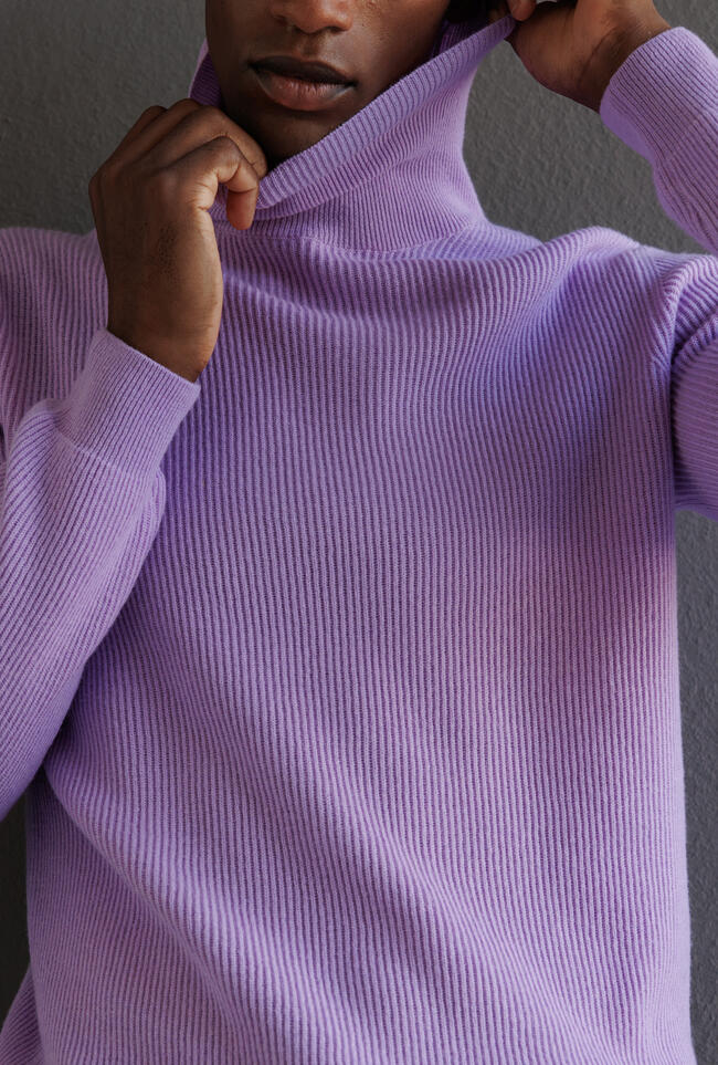 English knit turtleneck in wool and cashmere ROYAL RED - Ferrante | img vers.1300x/