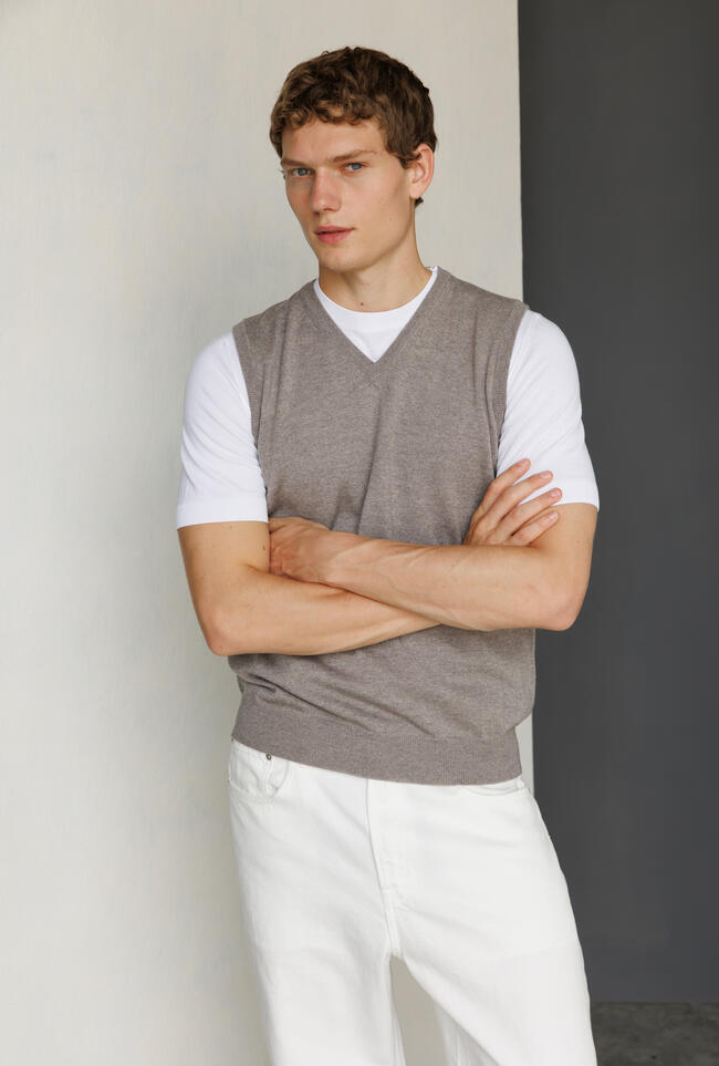 Gilet in lana pettinata ESSENTIAL - Ferrante | img vers.1300x/