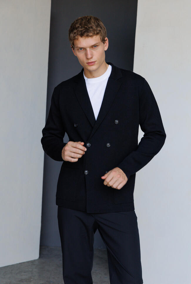 Giacca in maglia doppiopetto MAIN - Ferrante | img vers.1300x/