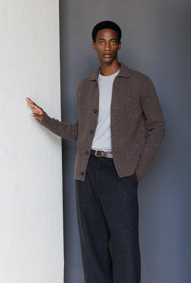Giacca camicia in lana e cashmere ROYAL RED - Ferrante | img vers.1300x/