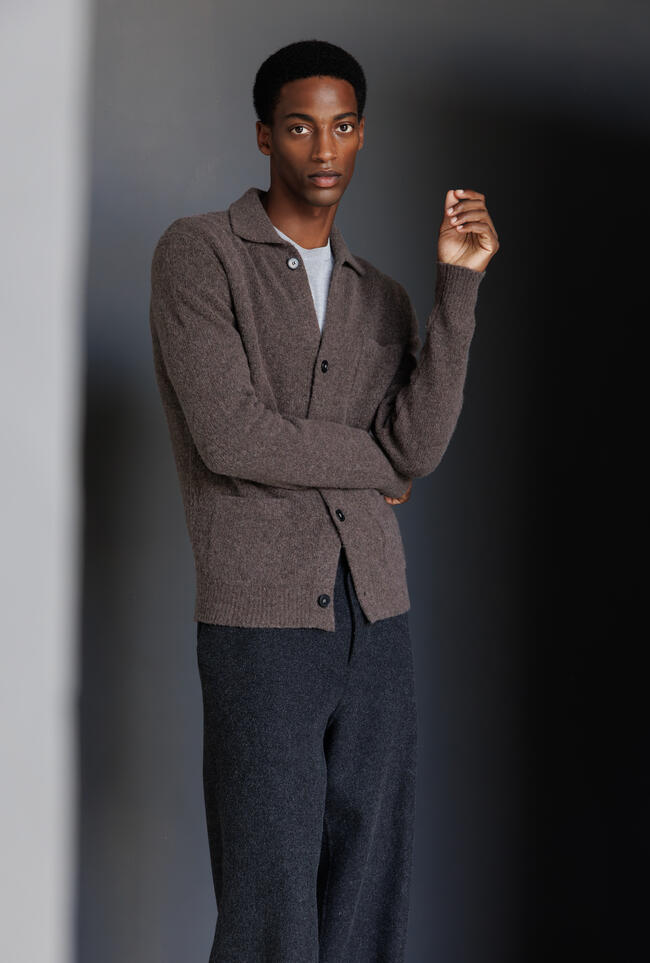 Giacca camicia in lana e cashmere ROYAL RED - Ferrante | img vers.1300x/