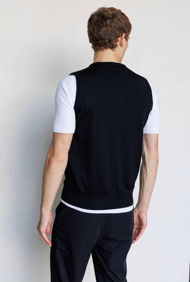 Gilet in lana pettinata ESSENTIAL - Ferrante | img vers.1300x/