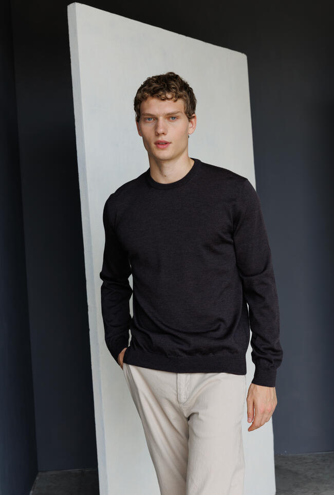 Girocollo in lana pettinata ESSENTIAL - Ferrante | img vers.1300x/