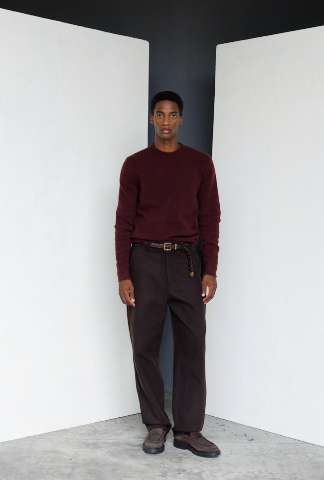 Girocollo bouclè in misto cashmere ROYAL RED - Ferrante | img vers.1300x/