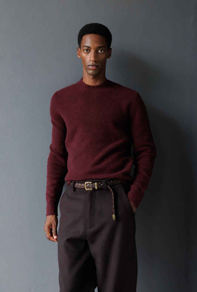 Girocollo bouclè in misto cashmere ROYAL RED - Ferrante | img vers.1300x/