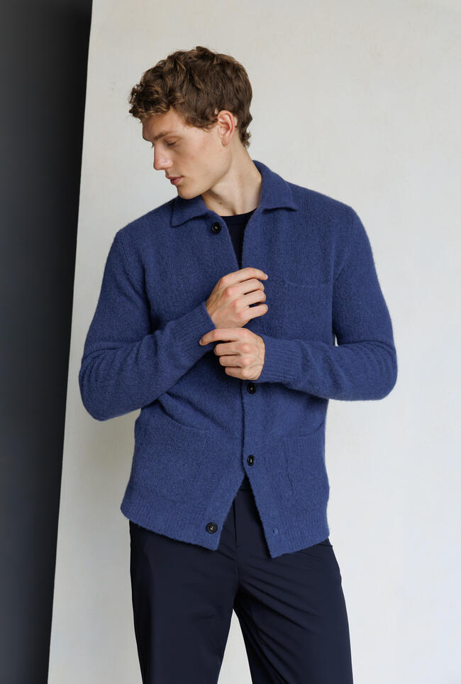 Giacca camicia in lana e cashmere ROYAL RED - Ferrante | img vers.1300x/