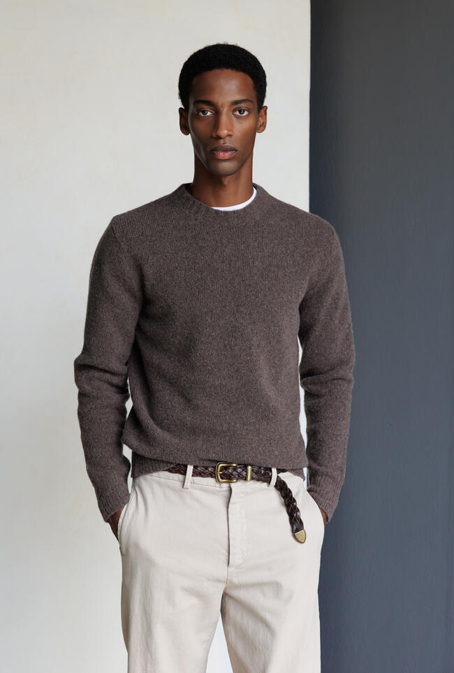 Girocollo bouclè in misto cashmere ROYAL RED - Ferrante | img vers.1300x/