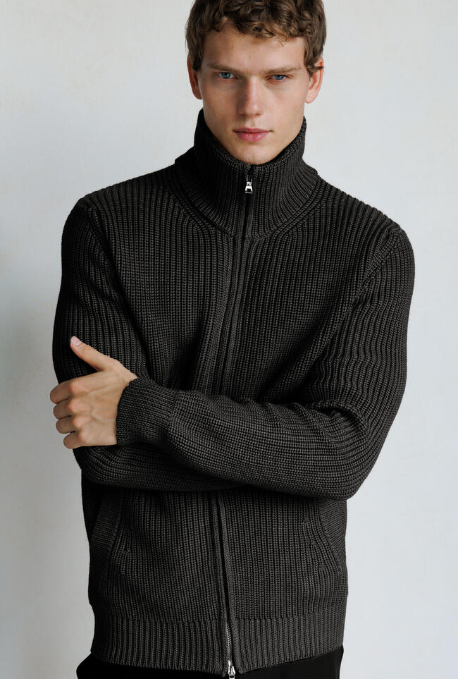 Full zip in lana triploritorto MAIN - Ferrante | img vers.1300x/
