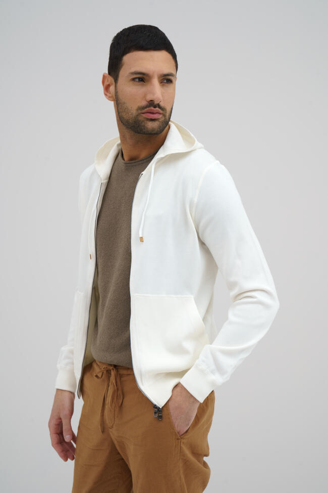 Felpa in maglia in cotone organico ROYAL RED - Ferrante | img vers.1300x/