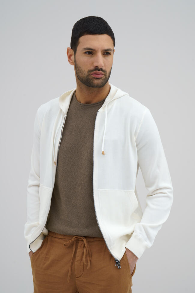 Felpa in maglia in cotone organico ROYAL RED - Ferrante | img vers.1300x/