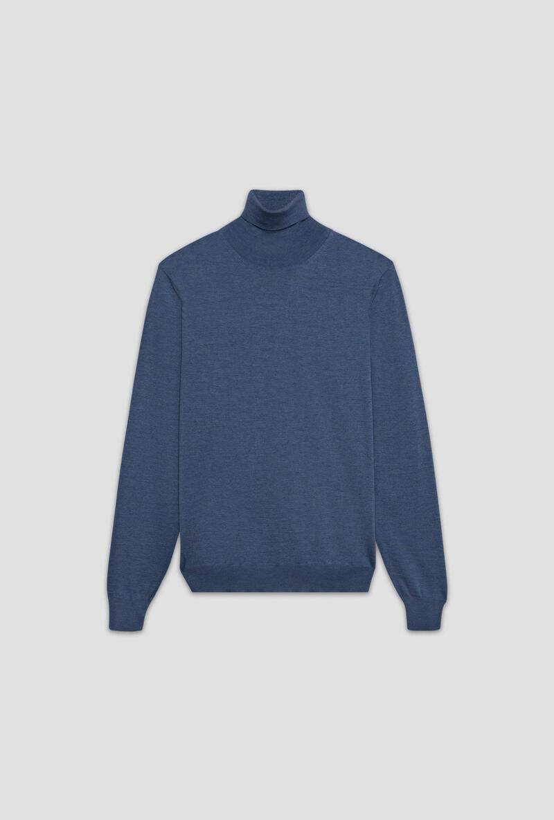 Uomo Dolcevita Cashmere Ultralight Blue | Maglie Falconeri · Nina Vlaovic