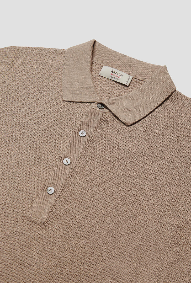 Polo con lavorazione in seta e cotone da Uomo Modello POLO | Collezione  ROYAL RED | Ferrante