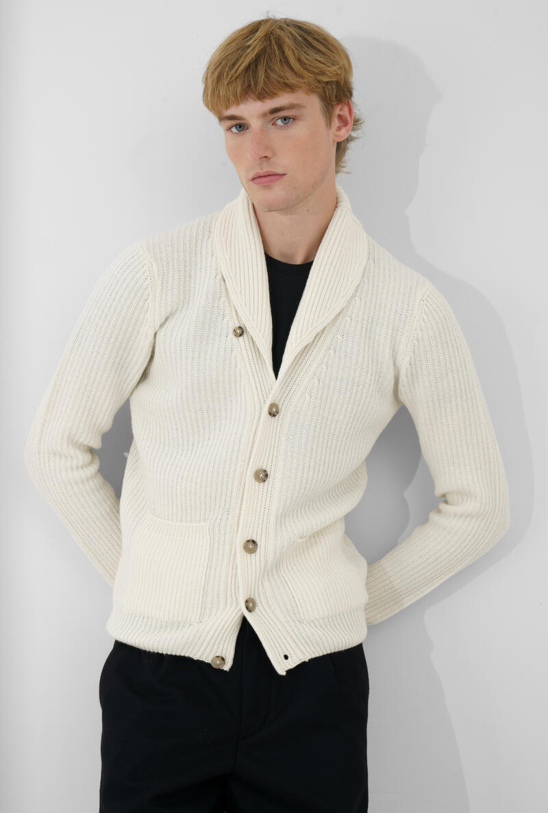 Cardigan maglia inglese da Uomo Modello CARDIGAN Collezione ROYAL RED Ferrante