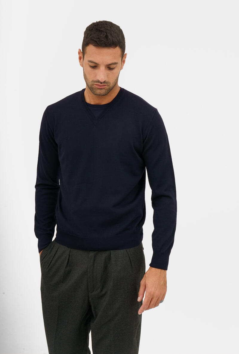 Brushed pure wool pullover ESSENTIAL | Ferrante